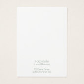 Bladvormige planten en gouden rand oorbel display visitekaartje (Achterkant)