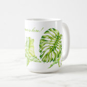 Bladvormige sculpturen op een klassieke Mok (Voorkant rechts)