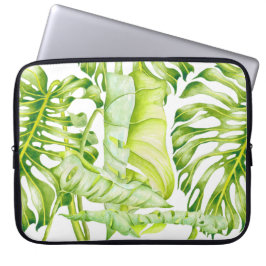 Bladvormige sculpturen op een laptophoes (2) laptop sleeve