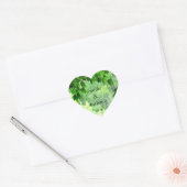Bladvormige trouwstickers hart sticker (Envelop)