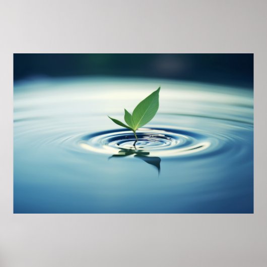 Bladwater Tranquil Vredige Natuur Poster (Voorkant)