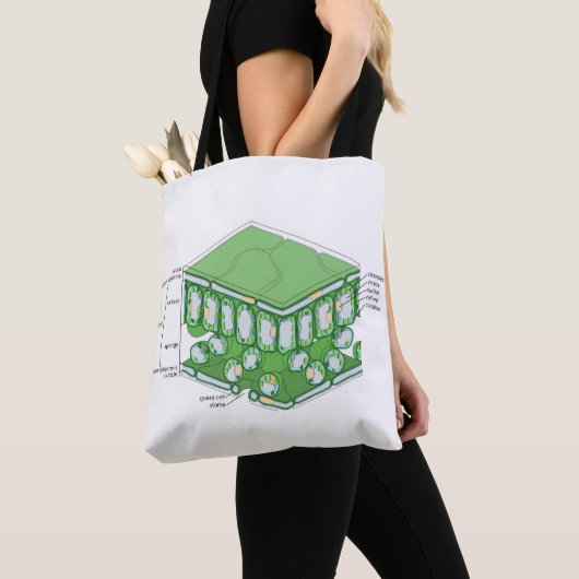 Bladweefselstructuur Plant celdiagram Tote Bag (Dichtbij)