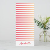 Bladwijzer Aangepaste koraalkleurreeksstrepen (Staand voorkant)