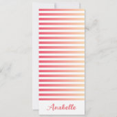 Bladwijzer Aangepaste koraalkleurreeksstrepen (Voorkant)