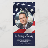 Bladwijzer Amerikaanse vlag Memorial Prayer Kaart (Voorkant)