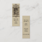Bladwijzer Antiek illustratie Mini Visitekaartje (Voorkant / Achterkant)