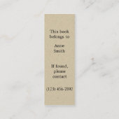 Bladwijzer Antiek illustratie Mini Visitekaartje (Achterkant)