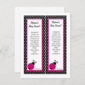 Bladwijzer Black Spring Time Lady Bug Uitnodiging Briefkaart (Voorkant / Achterkant)