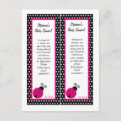 Bladwijzer Black Spring Time Lady Bug Uitnodiging Briefkaart (Voorkant)