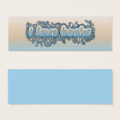 Bladwijzer - Blauw en sinaasappel doodle Mini Visitekaartjes (Voorkant /achterkant)