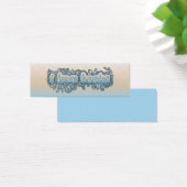 Bladwijzer - Blauw en sinaasappel doodle Mini Visitekaartjes (Bureau)