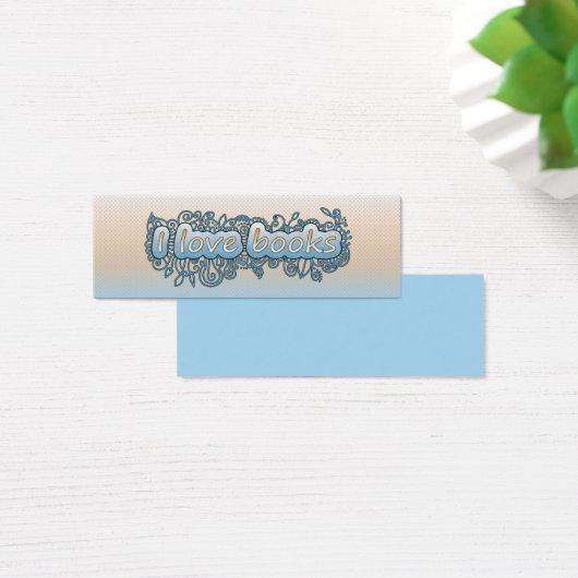 Bladwijzer - Blauw en sinaasappel doodle Mini Visitekaartjes (Bureau)