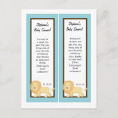 Bladwijzer Blue Oerwoud Lion Uitnodiging Briefkaart (Voorkant)