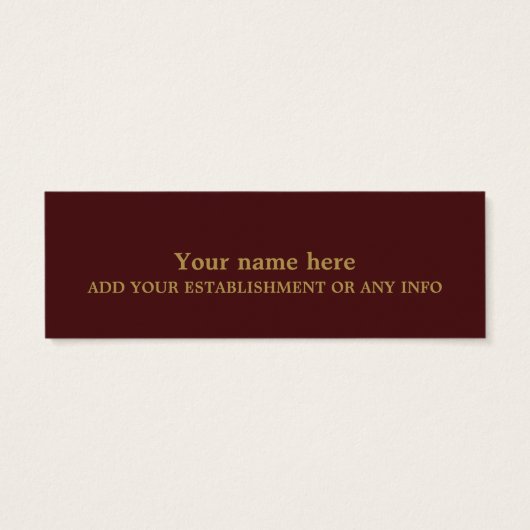 Bladwijzer boekenontwerp mini visitekaartjes (Achterkant)