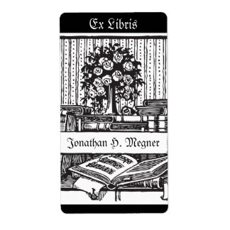  bladwijzer, boom, boeken etiket