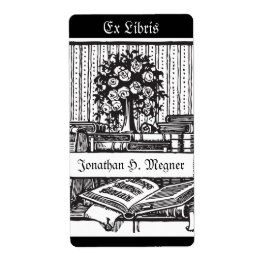 bladwijzer, boom, boeken etiket