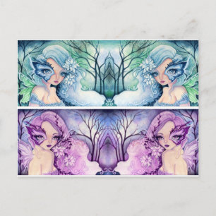 Bladwijzer Briefkaart: Blauw Masker / Mauve Masker Briefkaart