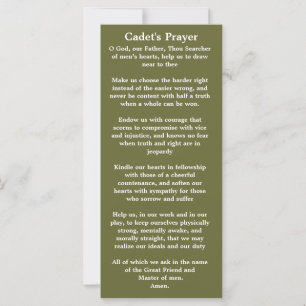 Bladwijzer Cadet Prayer