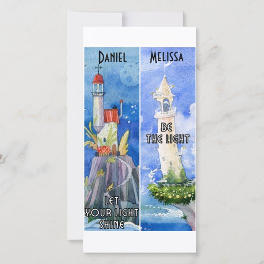 Bladwijzer Christelijke Waterverf lichte scripts Kaart (Voorkant)