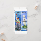 Bladwijzer Christelijke Waterverf lichte scripts Kaart (Voorkant / Achterkant in situ)