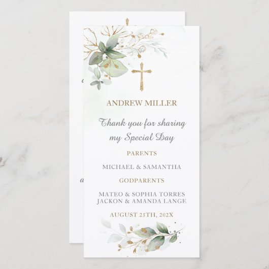 Bladwijzer Doop Gebed Kaart (Voorkant / Achterkant)