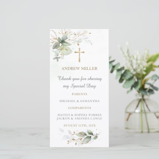 Bladwijzer Doop Gebed Kaart (Staand voorkant)