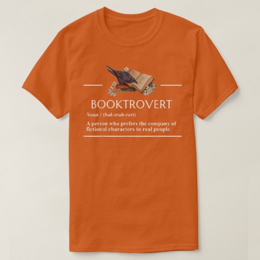 Bladwijzer: Een grappige definitie van fictief boe T-shirt (Design voorkant)