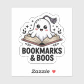 Bladwijzer en boeken sticker (Vel)