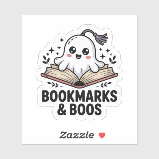 Bladwijzer en boeken sticker (Vel)