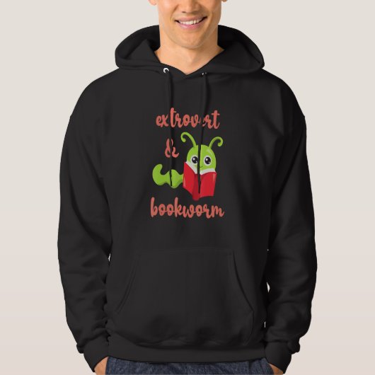Bladwijzer Extrovert - Fun Book Reading 2 Hoodie (Voorkant)