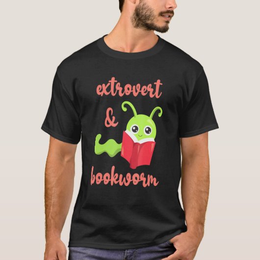 Bladwijzer Extrovert - Fun Book Reading 2 T-shirt (Voorkant)