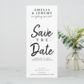 Bladwijzer Foto Booth l Fun Save the Date Wedding Kaart (Staand voorkant)