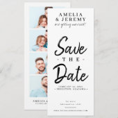 Bladwijzer Foto Booth l Fun Save the Date Wedding Kaart (Voorkant / Achterkant)