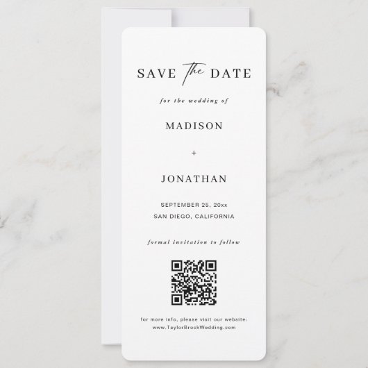 Bladwijzer foto Oud geld bruiloft Save The Date (Achterkant)