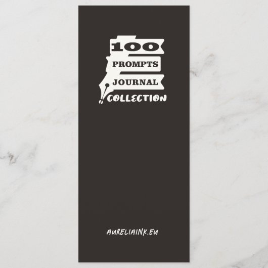 Bladwijzer Fox met Journal - "Opgroeien? Word wild Menu (Achterkant)