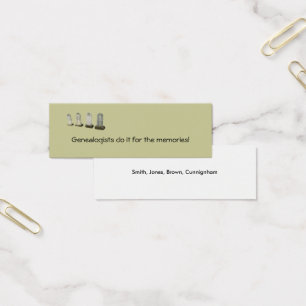 Bladwijzer - Genealogen doen het voor de... Mini Visitekaartjes