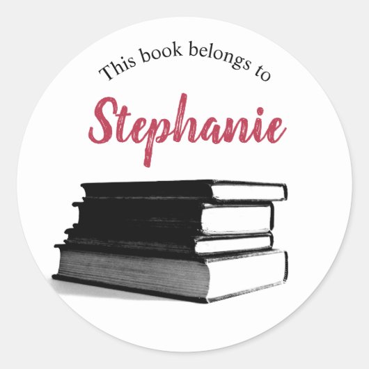 Bladwijzer Gepersonaliseerd Dit boek behoort tot Ronde Sticker (Voorkant)