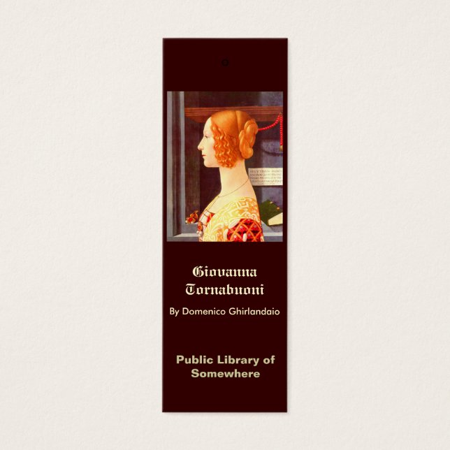 Bladwijzer - Giovanna Tornabuoni Mini Visitekaartjes (Voorkant)