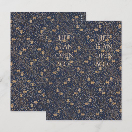 bladwijzer "Het leven is een Open Boek" Briefkaart (Voorkant / Achterkant)