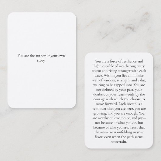 Bladwijzer Inspirerend Visitekaartje (Voorkant / Achterkant)