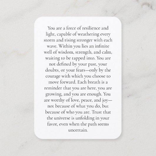 Bladwijzer Inspirerend Visitekaartje (Achterkant)