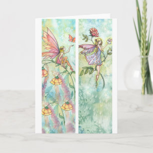 Bladwijzer kaart Fairy Butterfly en Bunny