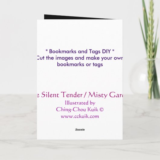 Bladwijzer kaart - Kimono Mermaid Girl (Achterkant)