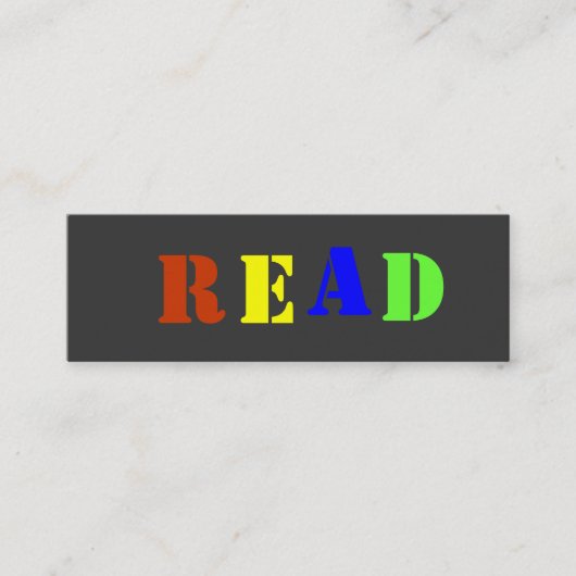 BLADWIJZER LEZEN om aan te passen Mini Visitekaartje (Voorkant)