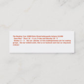 BLADWIJZER LEZEN om aan te passen Mini Visitekaartje (Achterkant)