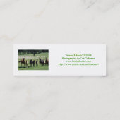 bladwijzer "Mares & Foals" Mini Visitekaartje (Achterkant)