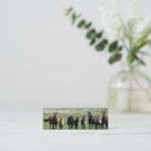 bladwijzer "Mares & Foals" Mini Visitekaartje (Staand voorkant)