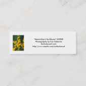 bladwijzer "Maximilians zonnebloem" Mini Visitekaartje (Achterkant)