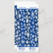 Bladwijzer met blauwe en witte sneeuwvlokken (2) (Voorkant / Achterkant)