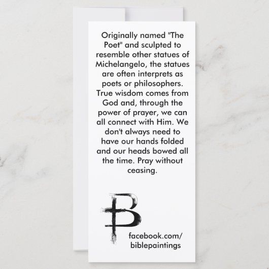 bladwijzer met de waarde "Prayer" (Achterkant)